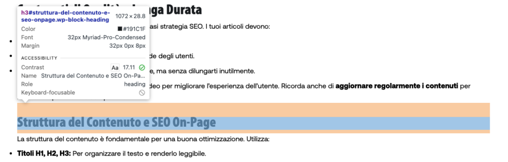 Ottimizzazione con HTML semantico per la SEO per travel blog